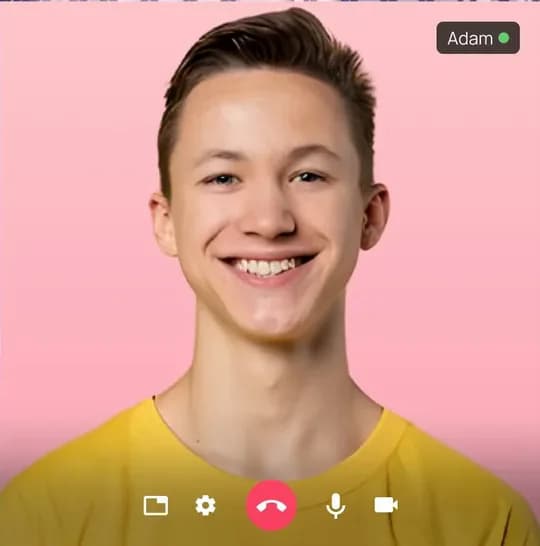 Ученик в видеосвязи на платформе Rise